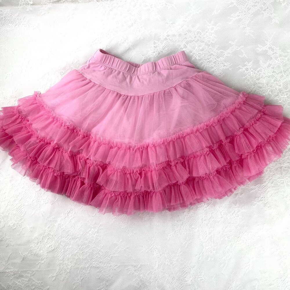 Pink tiered skirt